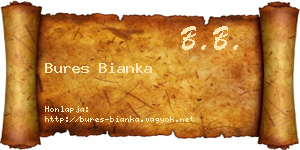 Bures Bianka névjegykártya